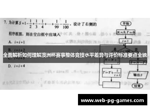 全面解析如何理解澳洲杯赛事整体竞技水平差异与评价标准要点全貌